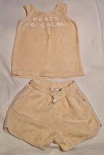 Zara setje kinder kleding maat 98 beige wit peace and calm, Verzenden, Zo goed als nieuw, Jongen, Zara