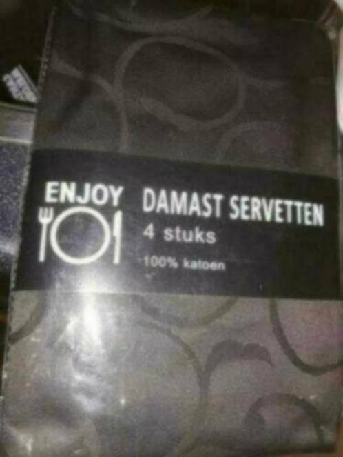 Markthandel: Luxe servetten,  zwart, Huis en Inrichting, Keuken | Textiel, Nieuw, Schort, Zwart, Ophalen of Verzenden