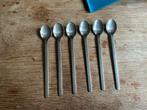 Roestvrij Edelstaal vintage longlepels (6x), Ophalen of Verzenden, Gebruikt, Rvs of Chroom, Los bestek