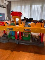 Garage met poppetjes en auto’s de geluiden werken nog, Ophalen, Gebruikt, Speelset