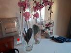 Design vazen inc bloemen., Huis en Inrichting, Woonaccessoires | Vazen, Overige kleuren, Ophalen of Verzenden, Minder dan 50 cm