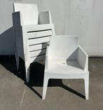 57 stuks horeca Terras stoelen Siesta box wit stapelbaa, Ophalen, Kunststof, Gebruikt, Wit