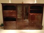 Grote notenhouten woonkamerkast - 3 delen, Ophalen, Gebruikt, 300 cm of meer, 25 tot 50 cm