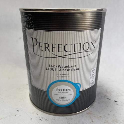 Perfection Lak Verf Titaniumwit Wit Zijdeglans 750ml, Doe-het-zelf en Verbouw, Verf, Beits en Lak, Nieuw, Lak, Minder dan 5 liter