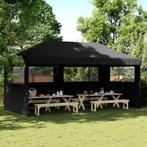 Partytent inklapbaar pop-up met 3 zijwanden zwart €179, Tuin en Terras, Partytenten, Opvouwbaar, Partytent, Minder dan 4 meter