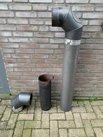 Dikwandige 2 mm kachelpijp 150 mm met 2x bocht, Doe-het-zelf en Verbouw, Buizen en Afvoer, Ophalen, Overige materialen, Bochten