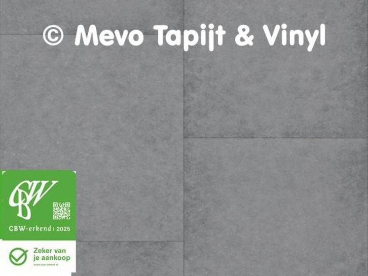 Novilon Nova ,Tegel, lengte 9.85 x 4 mtr, Gratis Bezorgd, Huis en Inrichting, Stoffering | Vloerbedekking, Nieuw, Vinyl, Grijs