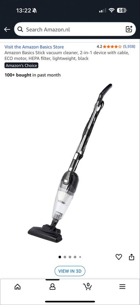 Lichtgewicht Stofzuiger - Zo Goed Als Nieuw!, Witgoed en Apparatuur, Stofzuigers, Zo goed als nieuw, Stofzuiger, Minder dan 1200 watt