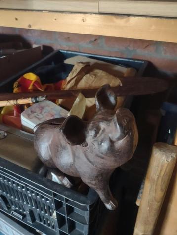 Vintage ijzeren spaarvarken  beschikbaar voor biedingen