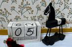 Blokken kalender houten paard Sint zwart, Ophalen of Verzenden, Zo goed als nieuw