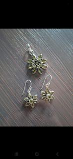 Zilveren Hanger & Oorbellen Set - Nieuw!, Sieraden, Tassen en Uiterlijk, Oorbellen, Hangers, Nieuw, Ophalen of Verzenden, Met edelsteen