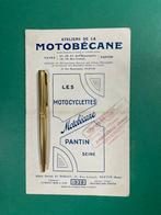Motobécan Motorcycle Sales Sheet 1928 FRA (Origineel), Ophalen of Verzenden, Gebruikt, Motoren