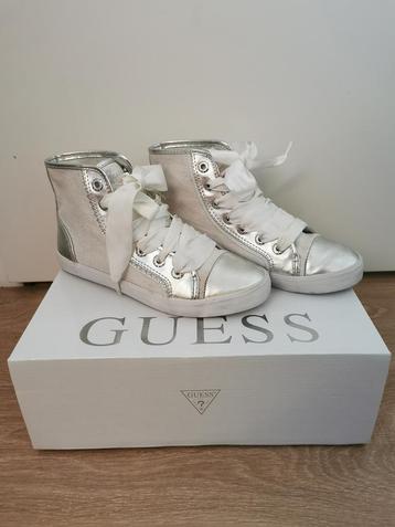 Guess schoenen sneakers wit zilver met steentjes maat 35 beschikbaar voor biedingen