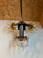 Vintage glazen hanglamp - murano glas, 50 tot 75 cm, Mid century modern, Ophalen of Verzenden, Glas