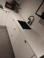 Veda white keuken by Kvik met composiet werkblad, Ophalen, Wit, Hoekkeuken, Nieuw