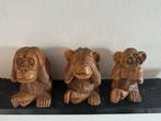 Houten aapjes: Niets zien, horen, zeggen, Ophalen of Verzenden