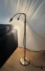 Vloerlamp / Leeslamp met 2 spots messing, 100 tot 150 cm, Gebruikt, Metaal, Ophalen