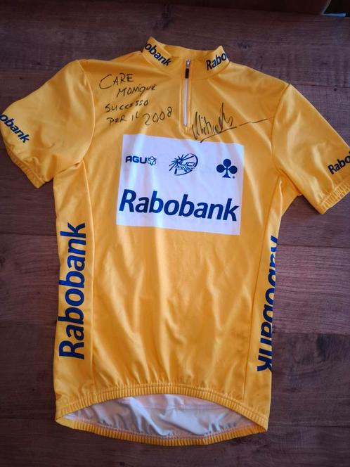 Uniek wielershirt/gele trui collectors item, Fietsen en Brommers, Fietsaccessoires | Fietskleding, Zo goed als nieuw, Bovenkleding