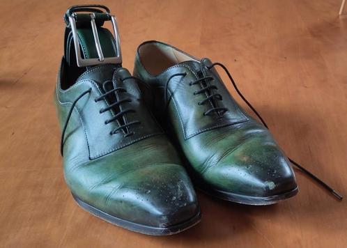 Herenschoenen (42) groen, speciale kleur, bijpassende  riem, Kleding | Heren, Schoenen, Gedragen, Overige kleuren, Ophalen of Verzenden