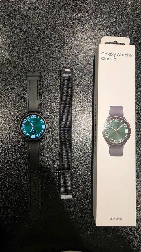 Samsung galaxy watch 6classic 47mm lte (NIEUW), Sieraden, Tassen en Uiterlijk, Smartwatches, Zo goed als nieuw, Android, Zwart