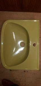 Wastafel retro groen, Doe-het-zelf en Verbouw, Sanitair, Ophalen, Gebruikt, Wastafel