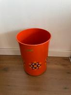 Vintage jaren 70 prullenbak, Huis en Inrichting, Ophalen, Gebruikt, Metaal, Minder dan 50 cm