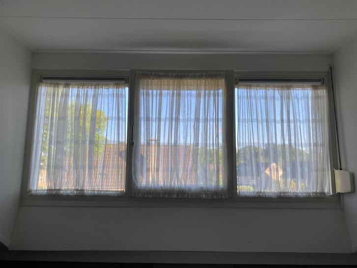 Vitrage voor 3 ramen, afm in beschrijving, Huis en Inrichting, Stoffering | Gordijnen en Lamellen, 200 cm of meer, Ophalen of Verzenden