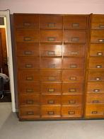 Antieke eiken notaris archiefkast – 24 kleppen ca. 1900–1930, Huis en Inrichting, Kasten | Ladekasten, Ophalen, Gebruikt, 100 tot 150 cm
