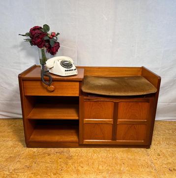 Gratis bezorging! Mid-Century Retro Vintage Teak Telefoonban beschikbaar voor biedingen