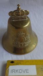 MESSING BEL MET KROONTJE * En Spreuk *, Antiek en Kunst, Antiek | Koper en Brons, Verzenden, Koper