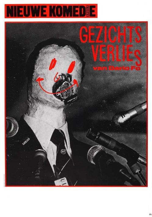 Affiche Marten Jongema ‘Gezichtsverlies’ 1982, Verzamelen, Posters, Ophalen of Verzenden