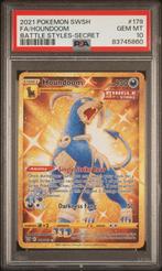 Houndoom - PSA 10 - Battle Styles 179/163 Gold, Hobby en Vrije tijd, Verzamelkaartspellen | Pokémon, Ophalen of Verzenden, Zo goed als nieuw