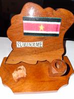 Surinaamse Souvenir met Vlag en Steen, Huis en Inrichting, Ophalen of Verzenden, Gebruikt