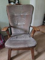 Ouderwetse houten fauteuil, Huis en Inrichting, Fauteuils, Ophalen, Hout, Gebruikt, Minder dan 75 cm