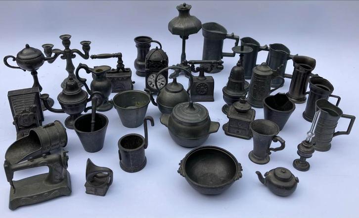 Tinnen Miniatuurtjes Verzameling, Antiek en Kunst, Antiek | Tin, Ophalen of Verzenden