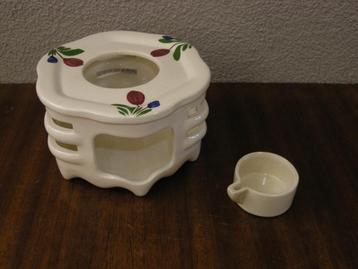 Potterie de Driehoek Huizen theelichthouder met tulpjes  beschikbaar voor biedingen