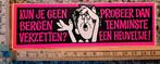 Vintage grappige sticker strip kan je geen bergen verzetten, Ophalen of Verzenden, Zo goed als nieuw, Overige typen