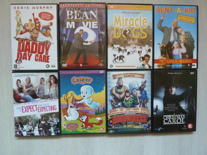 8x Familie films, Cd's en Dvd's, Dvd's | Nederlandstalig, Gebruikt, Komedie, Alle leeftijden, Ophalen of Verzenden