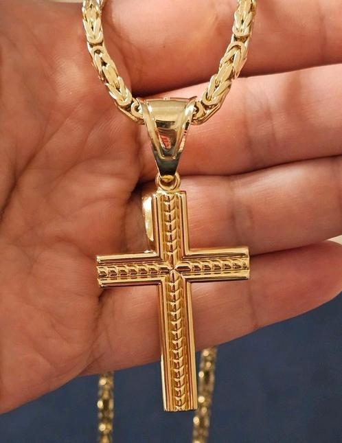 Gouden 14k 585 kruis hanger, Sieraden, Tassen en Uiterlijk, Kettinghangers, Nieuw, Goud, Goud, Kruis of Symbool, Ophalen of Verzenden