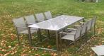 Royal Botania Ninix set - Tafel & 8 stoelen - (np. €14.600), Tuin en Terras, Gebruikt, Aluminium, Ophalen of Verzenden, 8 zitplaatsen