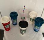 Starbucks drinkbekers kunststof met deksel, Overige materialen, Ophalen of Verzenden, Zo goed als nieuw, Overige stijlen