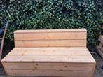 Te koop mooie houten tuinbank met opbergruimte, Tuin en Terras, Tuinbanken, Zo goed als nieuw, Ophalen