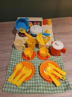 Vintage Fisher Price keukenset - kooktoestel met servies, Kinderen en Baby's, Speelgoed | Fisher-Price, Speelset, Gebruikt, Ophalen of Verzenden