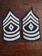 US WWII rank Army First sergeant - Repro, Ophalen of Verzenden, Landmacht, Amerika, Embleem of Badge