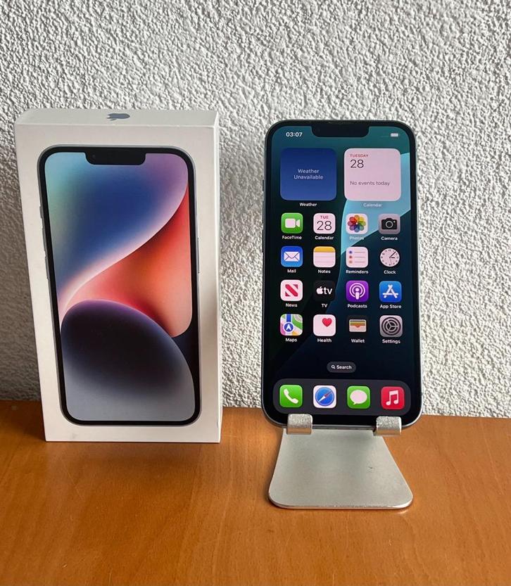Apple iPhone 14 128GB | 256GB | Blauw | Garantie, Telecommunicatie, Mobiele telefoons | Apple iPhone, Refurbished, 128 GB, Zonder abonnement