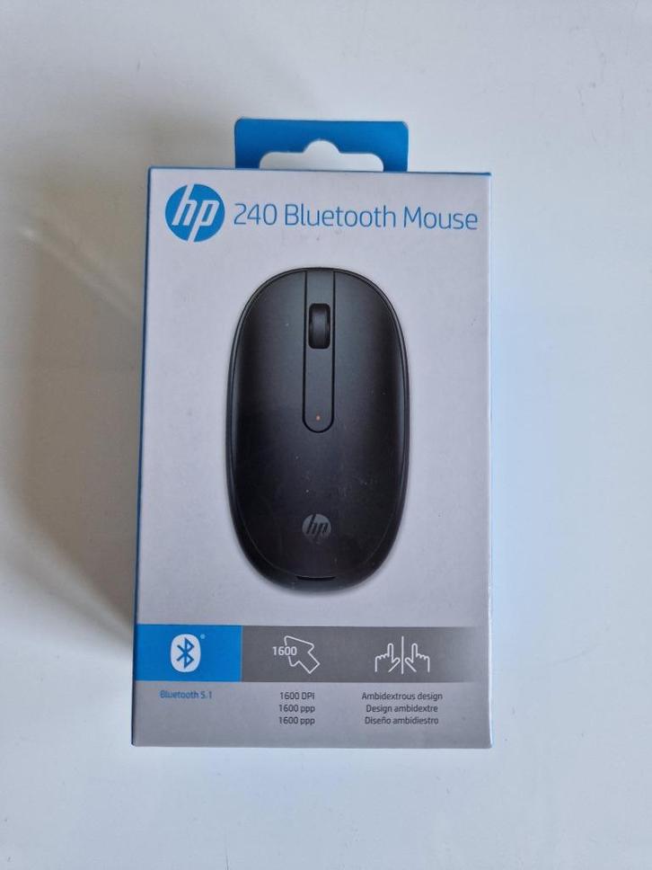 HP 240 Bluetooth Muis 1600 DPI Zwart Nieuw in Doos, Computers en Software, Muizen, Nieuw, Muis, Linkshandig, Rechtshandig, Draadloos
