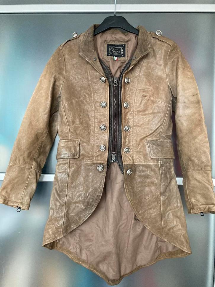 Vintage Leather Jacket from Italian Boutique Central Roma, Kleding | Dames, Jassen | Winter, Zo goed als nieuw, Maat 38/40 (M)