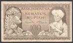 Indonesie 100 Rupiah 1952 Letters ZF 064097, Verzenden, Zuidoost-Azië, Los biljet