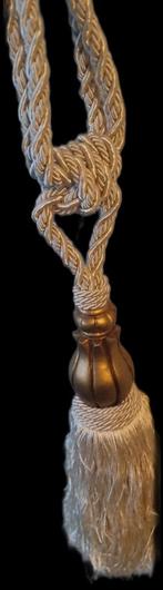 Gordijnkwast / Embrasse - Elegant Design beige met goud, Minder dan 50 cm, Klassiek, Ophalen of Verzenden, Zo goed als nieuw