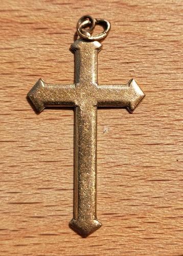 Goudkleurige Hanger Kruis met Pijlvormig uiteinde  beschikbaar voor biedingen